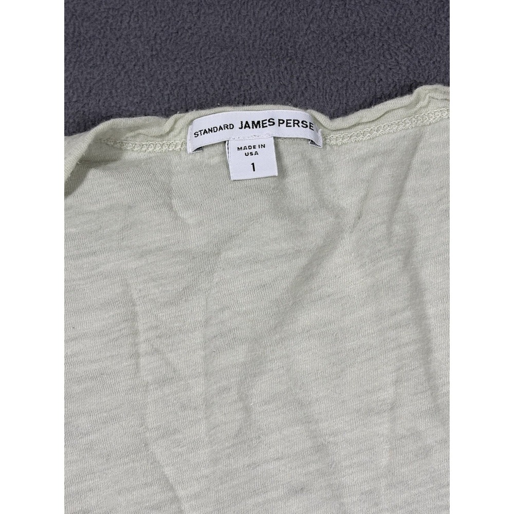 James Perse Slub Cotton Shirt Womens 1 Small Green Lightweight Outdoor Classic - Picture 2 of 9